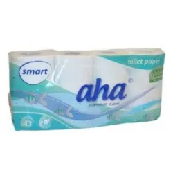 AHA PAPIER TOALETOWY SMART 8 ROLEK BIAŁY CELULOZA